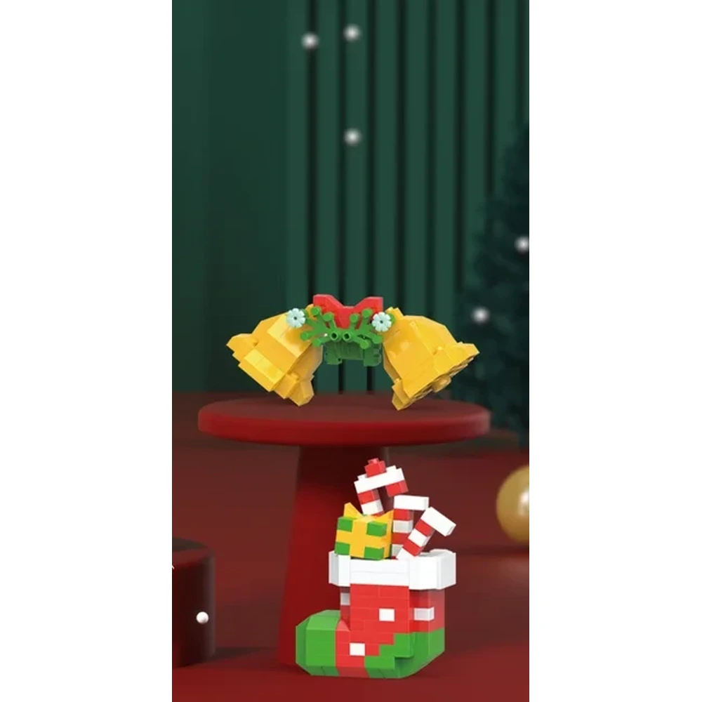 Chaussette de Noël en Briques avec Cloches – 245 pièces