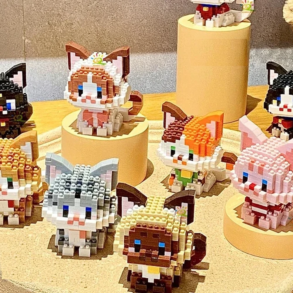 Mini-Chats en Briques - Figurines à Collectionner