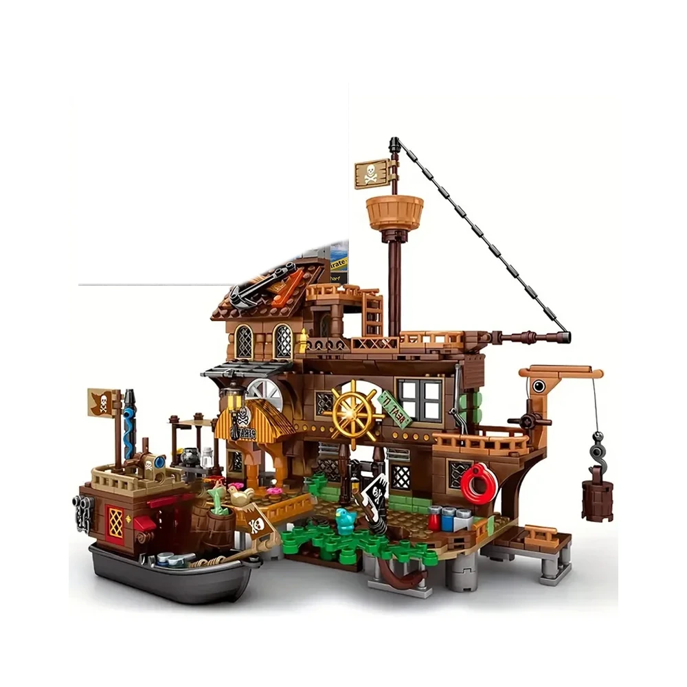 Île Pirate et Navire en Briques