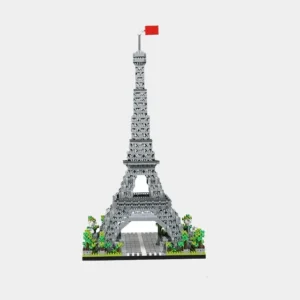 Modèle de la Tour Eiffel en briques de construction, 3585 pièces, réplique détaillée pour les passionnés d’architecture et de construction.