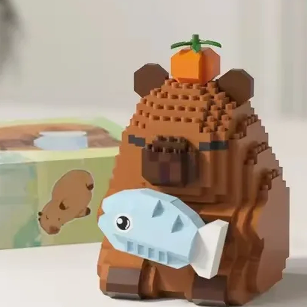 Capybara en Briques avec Poisson