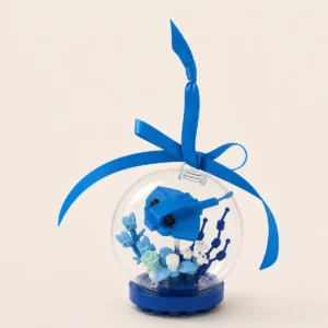Raie Bleue en Briques sous Globe