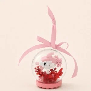 Axolotl Rose en Briques sous Globe