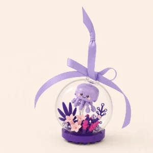 Méduse Violette en Briques sous Globe