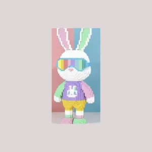 Grand Lapin Pastel en Microbriques