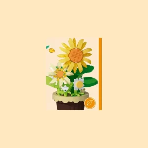 Mini Tournesol en Pot en Microbriques