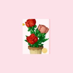 Mini Rose en Pot en Microbriques