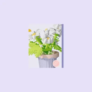 Mini Marguerite en Pot en Microbriques