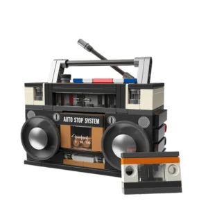 Radio Cassette Rétro en Briques