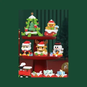 Train de Noël en Microbriques – Coffret 1627 pièces