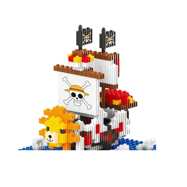 Mini Navire Pirate Jaune en Microbriques