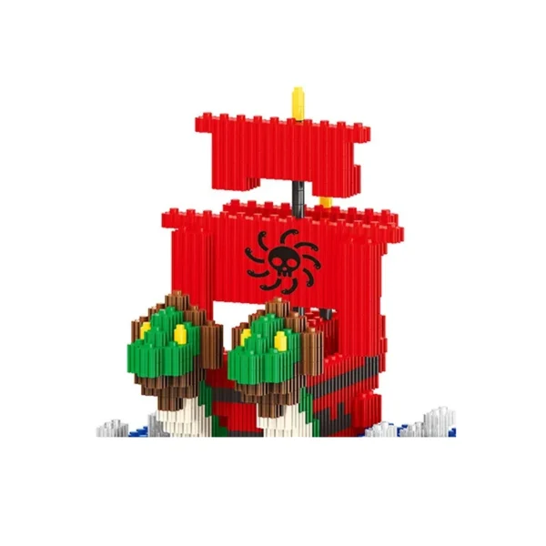 Mini Cabine Pirate Rouge en Microbriques