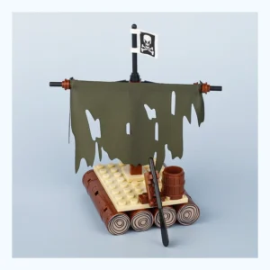 Radeau Pirate en Briques – Mini Scène