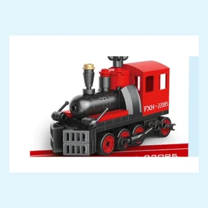 Mini Locomotive Rouge à Remonter en Briques