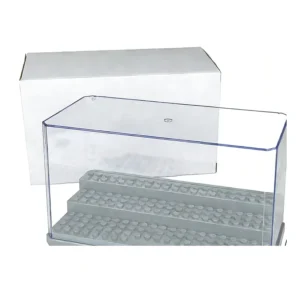 Vitrine Transparente Grise pour Mini Figurines