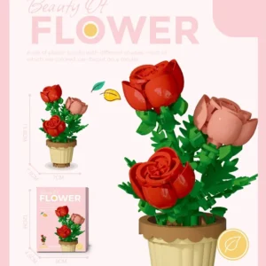 Mini Rose en Pot en Microbriques