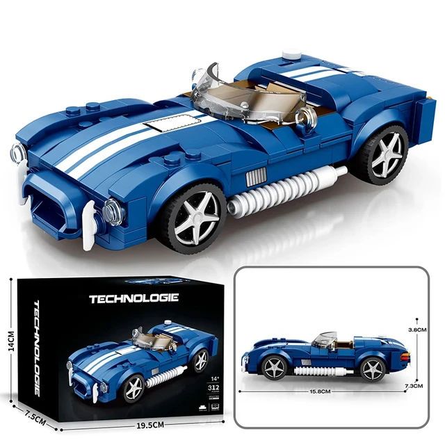 Roadster classique en briques compatibles LEGO