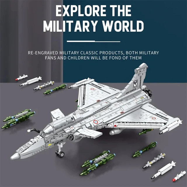 Avion Rafale en Briques – 2099 pièces - kit en briques