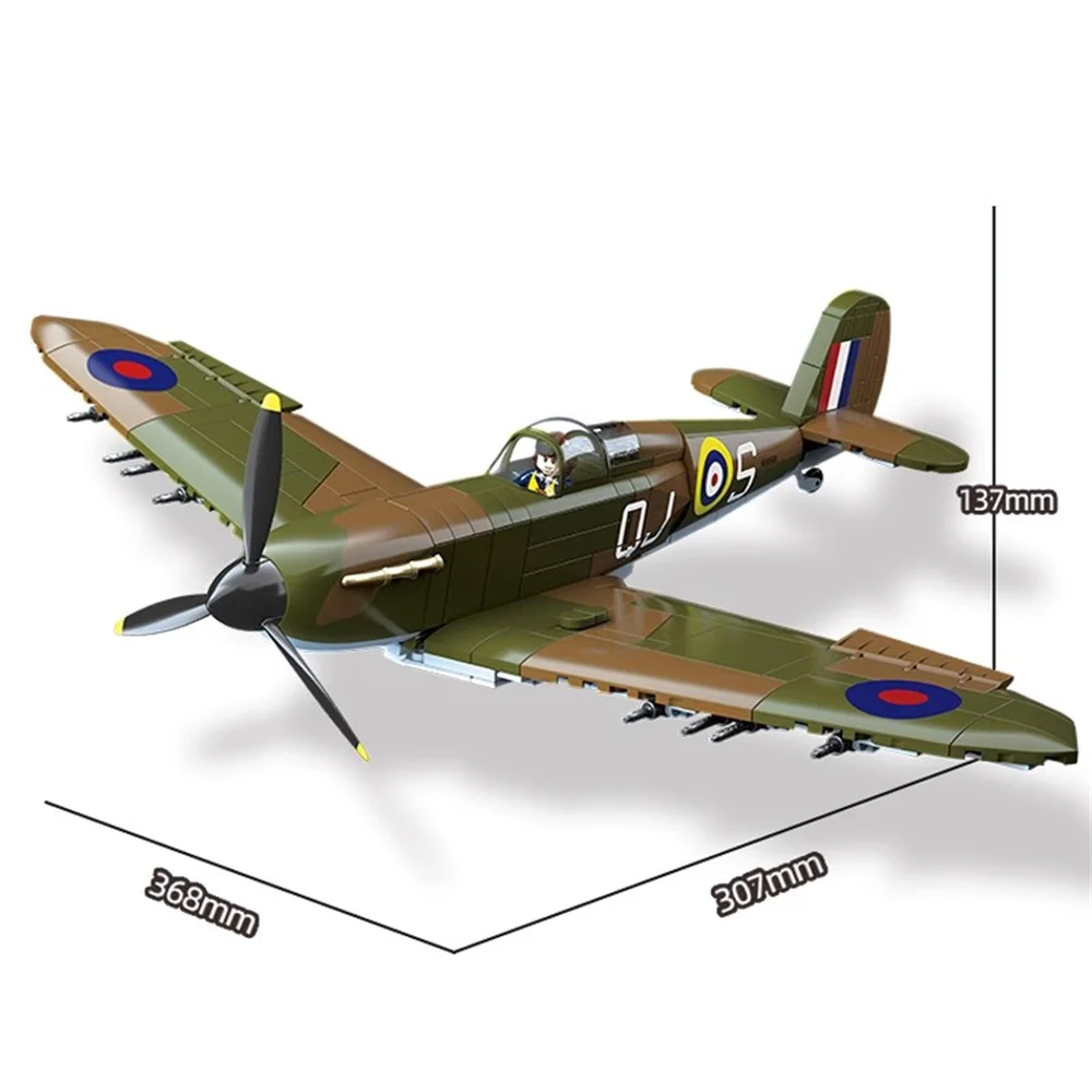 Avion Spitfire Historique en Briques