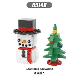 Bonhomme de Neige de Noël en Briques