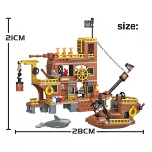 Navire pirate MOC en briques