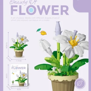 Lys en Briques avec Pot – Mini Kit Fleur