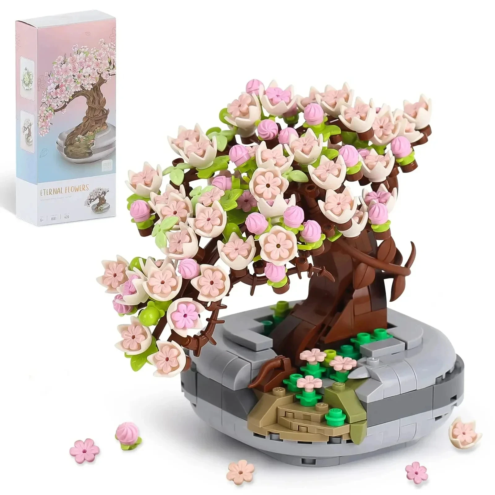 Arbre de Sakura en Briques – Décor de Printemps