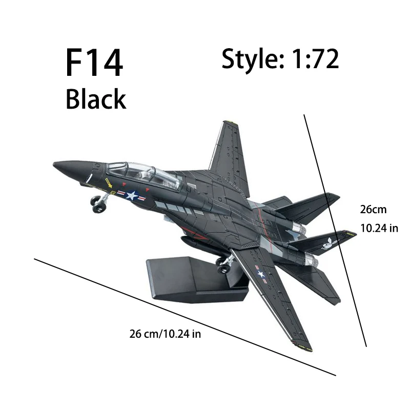 Avion de Chasse F-14 Noir en Briques