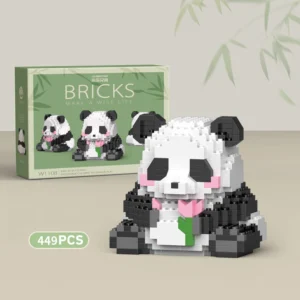 Panda Fleur en Briques – 449 pièces