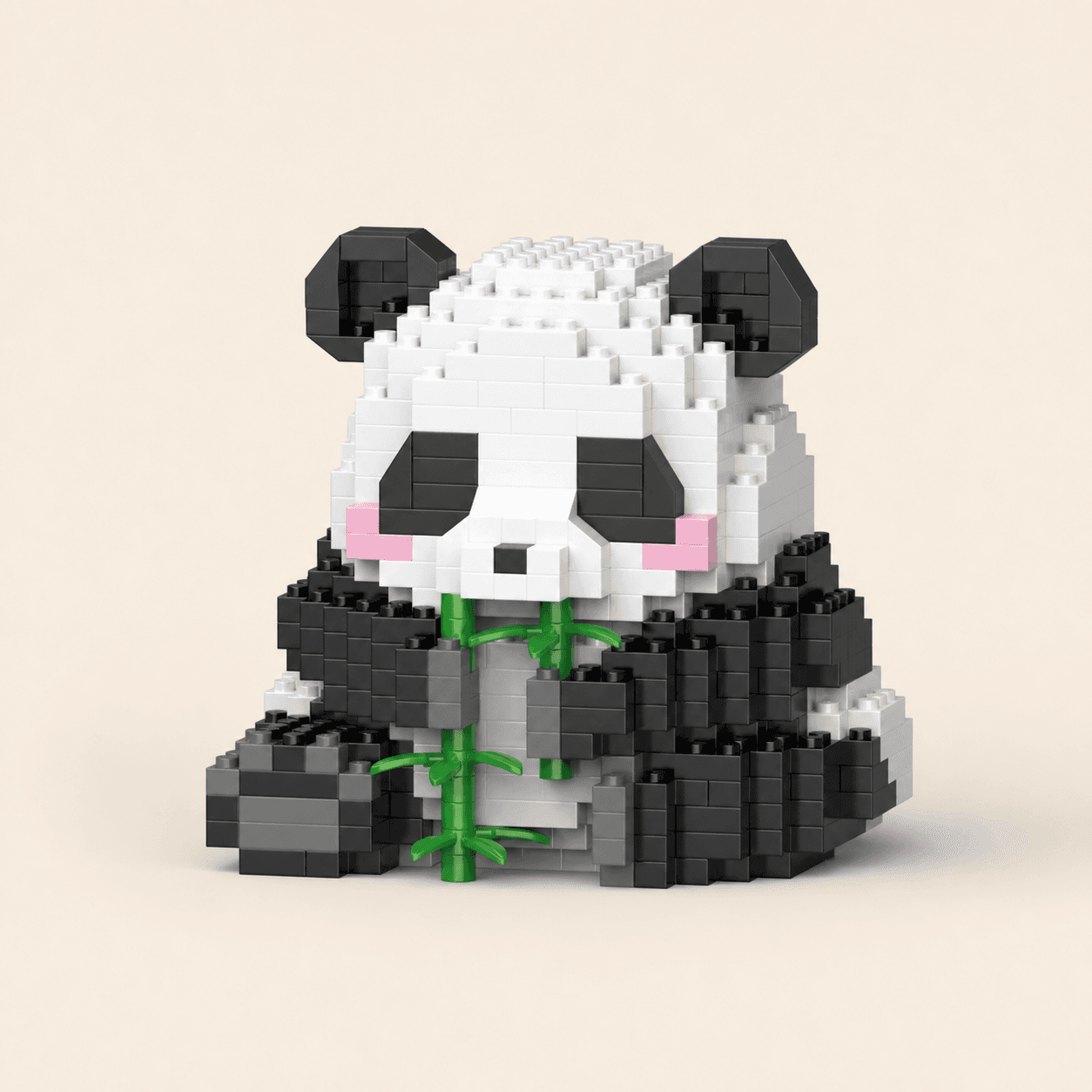 Panda assis en briques de 449 pièces
