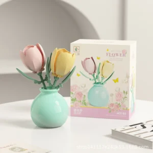 Fleurs en Briques avec Vase - 4 Modèles