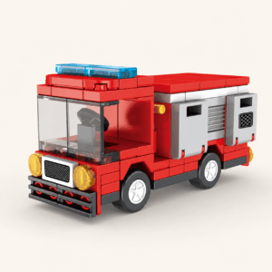 Camion de Pompiers Rouge en Briques – 100 pièces