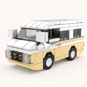 Minibus Crème et Blanc en Briques – 92 pièces