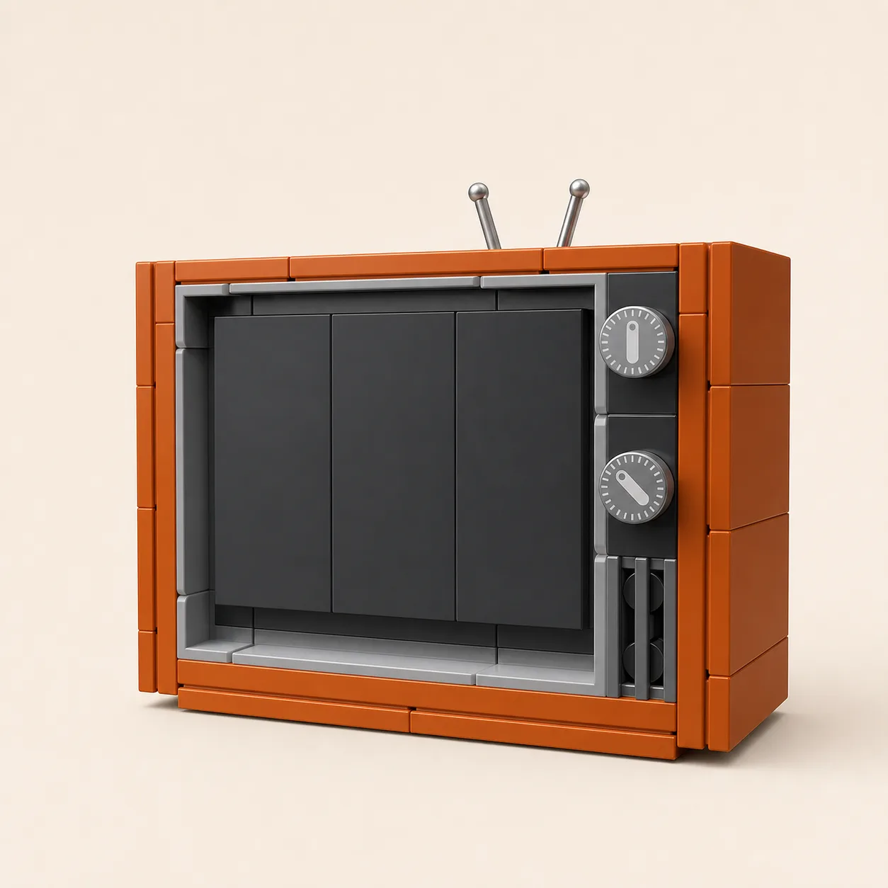 Télévision Rétro en Briques – 132 pièces