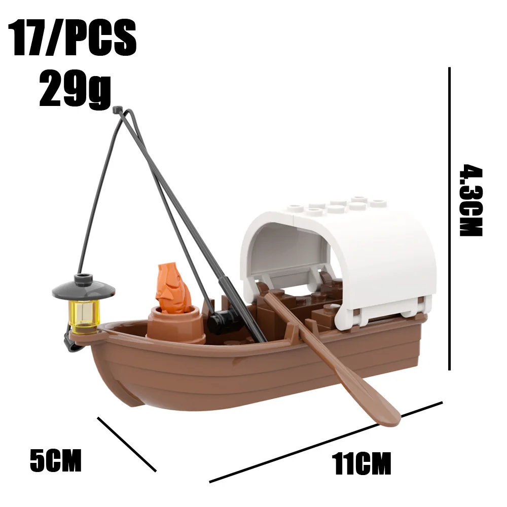 Barque de pêche - 17 pièces en briques à construire