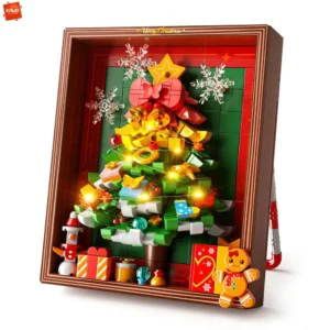 Cadre Sapin de Noël Lumineux en Briques - 773 pièces
