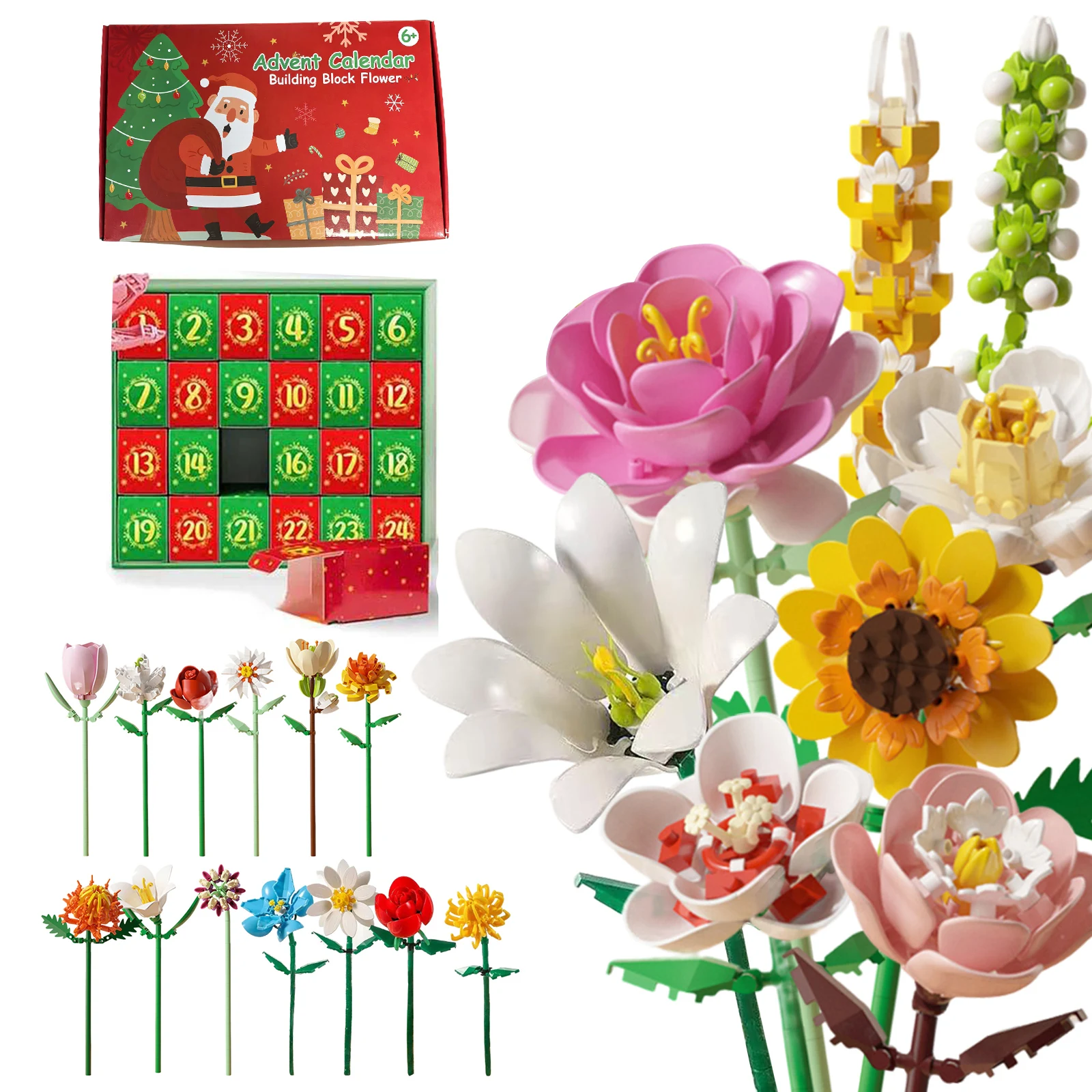 Calendrier de l’Avent Floral en Briques - 24 surprises