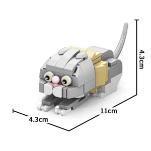 Petits chats expressifs en briques